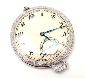 VINTAGE RARE CONCORD PLATINUM 1.50ctw DIAMOND POCKET WATCH