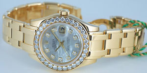 ROLEX - Ladies Mother Mother Of Pearl DIAMOND PearlMaster 80298 - SANT BLANC