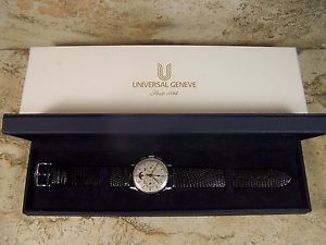 Vintage Universal Geneve Tri Compax Moonphase Chronograph 17 Jewel Caliber 481