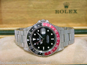 Rolex GMT Master II 16710 Red & Black Bracciale Oyster N.759 Black Dial Steel