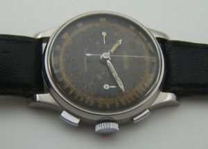 CHRONOGRAPHE ANGELUS MILITAIRE ACIER MECANIQUE DE 1940
