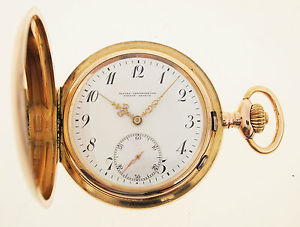 ALPINA CHRONOMETRE  UNION HORLOGERE- TASCHENUHR IN 14ct GOLD -ANKERCHRONOMETER