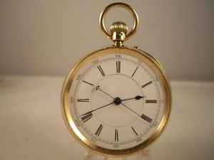 An beautiful 18 Kt Gold Doctors pocket watch with a second stop