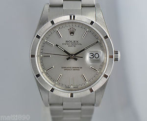 ROLEX DATE CON GARANZIA ACCIAIO 2004 MOVIMENTO CAL. 3135 REF. 15210 NUOVO