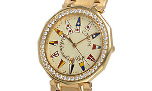 Used Watch Men Colm Admiral's Cup ivory Yellow Gold quartz Z0Q