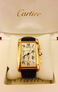 Cartier Tank Americaine Oro Chrono Automatico Data
