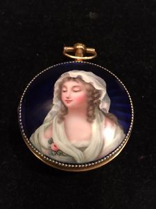 18 k Gold and Enamel Quarter Repeating Pocket Watch