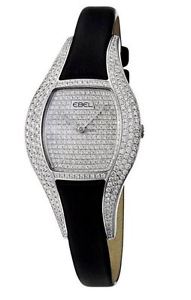 Ebel Moonchic Ladies Diamond &18K White Gold Watch- Diamond Dial & Diamond Case!