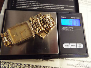 MEN'S CROTON 14K YELLOW GOLD WRISTWATCH & BAND 50.7 GRAMS RUNS EXCELLENT