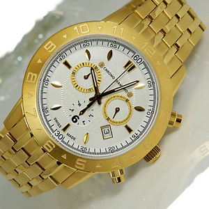 Chrono Diamond Hektor Gold IP, Chronograph, Quarz