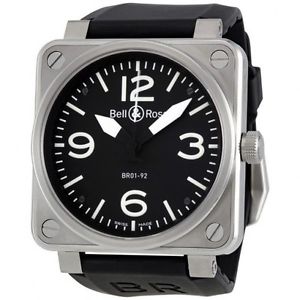 Bell and Ross Aviation Steel Case Automatic 46 MM Mens Watch BR01-92-STEEL