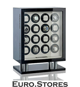 Heisse & Sohne 70019/30 Collector Black Watch Winder For 16 Watches Genuine New