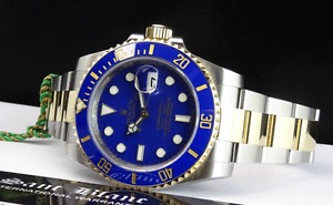 ROLEX - 18kt Gold & SS SUBMARINER Blue Ceramic Model 116613 - SANT BLANC