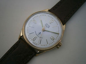 Very Rare Rose Gold GUB GLASHUTTE cal. 60.3 Watch 1950s Hand Wind NO DATE