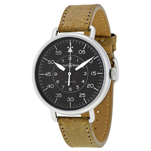 Bell and Ross Military Distressed Leather Strap Automatic Mens Watch BRWW192-MIL