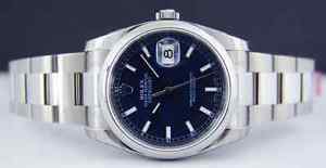 ROLEX - Mens Stainless Steel 36mm DateJust Blue Index - 116200 SANT BLANC