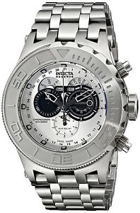 Invicta Subaqua Men's Quartz Watch with Silver Dial  Chronograph display on S...