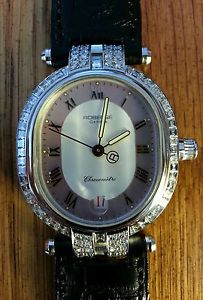 Roberge Andromede II Mechanical Automatic Movement 18K white gold and diamonds.