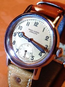 Rolex rare Athlete Oyster 1942 - Original - Rose salmon dial - Ref.4127