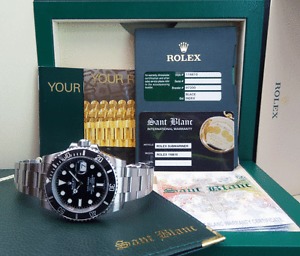 Rolex - Stainless SUBMARINER Date Black CERAMIC Model 116610  - SANT BLANC