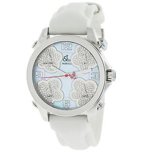 Jacob & Co JCMATH14 Fünf Zeitzone Diamant MoP Ziffernblatt Damen Armbanduhr