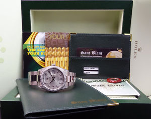 ROLEX - 18kt White Gold President Diamond Bezel Diamond Lugs - 118339 SANT BLANC