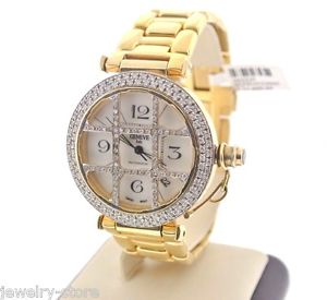 Geneve 14kt yellow gold 2 C.T.W diamond men's watch, Swiss Made