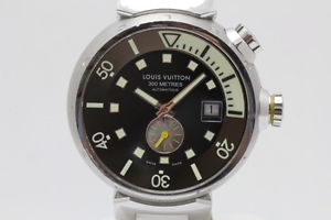 Authentic LOUIS VUITTON Tambour Diver Q1031 Automatic Watch F/S #228