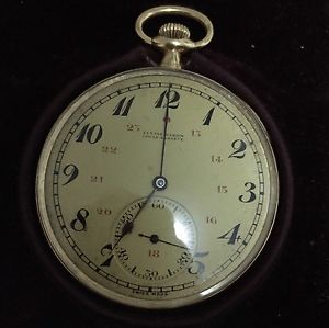 1925 Ulysse Nardin Pocket Watch In Solid 18k Yellow Gold - Box & Papers!