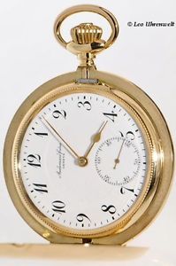 GROßE AUDEMARS FRÈRES GENÈVE 14K GOLD HERRENSAVONETTE, um 1900