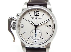 Auth Graham  2CXAS.S02A SS/Leather belt Men’s Wrist Watches (Y1570574)