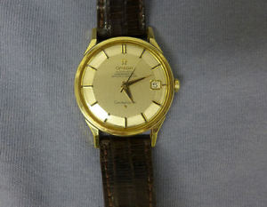 1966 0mega Vintage 14K Gold Constellation Chronometer Piepan dial Cal 564