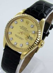 Rolex Datejust Damenuhr18kt Oro Rhiannarhianna 6917 Diamanti Brillanti Documenti