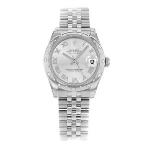 Rolex Datejust 178344 MRJ Acciaio & 18K Oro Bianco Automatico Orologio Da Donna