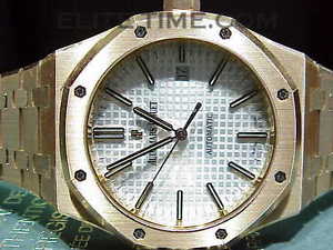 AUDEMARS PIGUET ROSE GOLD ROYAL OAK SILVER DIAL 2016 15400 NEW