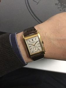 PATEK PHILIPPE SOLID GOLD WATCH UHREN MONTRE SQUARE OROLOGIO CURVEX ORO 18 KT