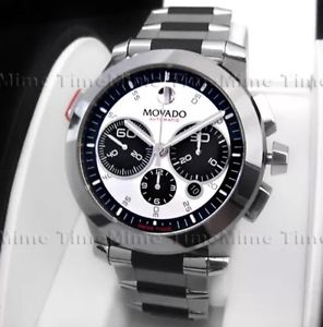 Men's Movado VIZIO Automatic Chronograph Panda Dial Tungsten Carbide Red Label
