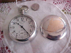 RARE in 18 SIZE Waltham 1892 wind indicator antique pocket watch 23J gold train