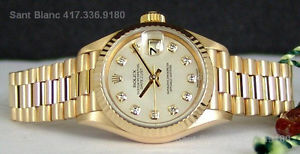 ROLEX - Ladies PRESIDENT Gold Diamond MOP - 69138 SANT BLANC