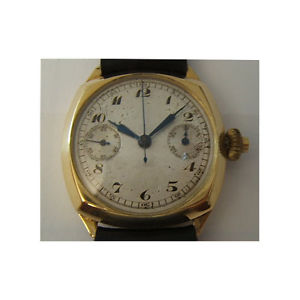 CHRONOGRAPHE MONOPOUSSOIRE OR 18K DE1920 STYLE VACHERON