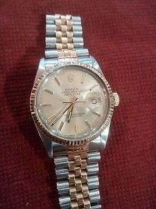 Rolex OYSTER Perpetual Datejust Acciaio Oro Uomo Bracciale Jubilè.Revisionato