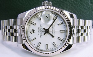 ROLEX - Ladies Stainless Silver Jubilee Diamond DateJust - 179160 SANT BLANC