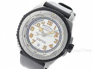 RARE ARMAND NICOLET TRAMELAN S05 DAY DATE AUTOMATIC DIVER ORANGE 9160G-AG-M9168