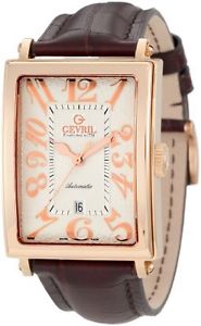 Gevril Men's 5100A Avenue of Americas18k Gold, Steel Bezel Automatic Date Watch