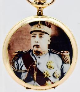 MUSEUM 14k gold&enamel CHRONOMETER watch made for General Yuan Shikai of China