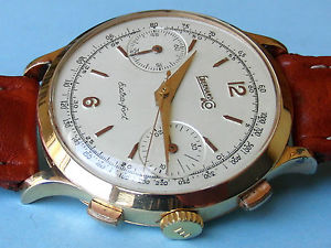 EBERHARD EXTRA FORT ORO MASSICCIO 18K OVERSIZE 39MM CAL 16000 FUNZIONE FLYBACK