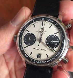Vintage Hamilton Chronomatic Chronograph Watch MINT serviced Cal 11 Original Bnd