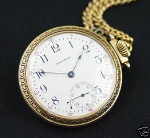 Auth WALTHAM Antique Pocket Watch K14 Hand-winding, Unisex watch