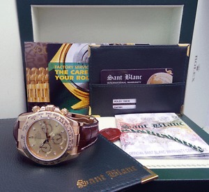 ROLEX - DAYTONA 18kt Gold Champagne Index Dial 116518 SANT BLANC