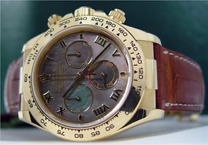 ROLEX - DAYTONA 18kt YellowGold Tahitian Mother of Pearl Roman 116518 SANT BLANC